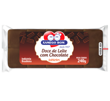 Doce de Leite com Chocolate em Tabletes