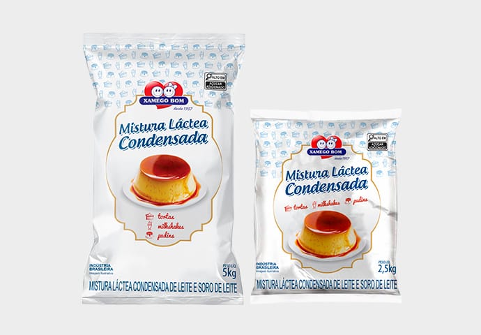 Mistura Láctea Condensada Xamego Bom 2,5kg e 5kg