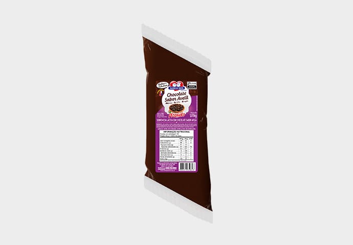 Chocolate Sabor Avelã Forneável Bisnaga de 1,01kg Xamego Bom
