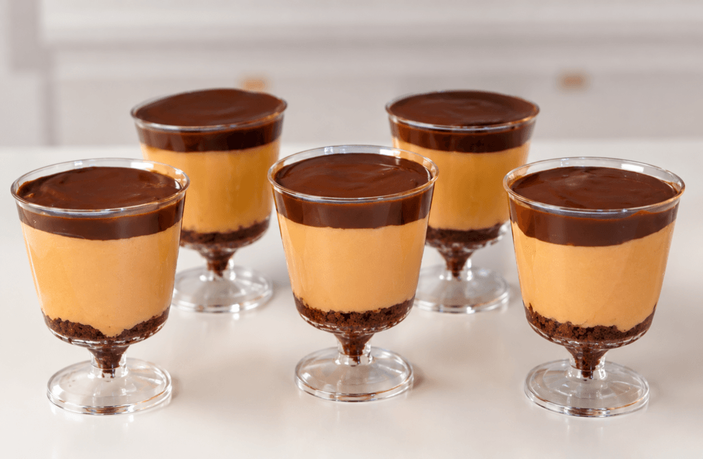 Mini Porções de Cheescake de Doce de Leite Xamego Bom